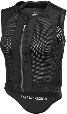 RL24 - Rückenprotektor P24 Flex Swing – Protektorenweste – Reiter Schutzweste – atmungsaktiv & leicht – automatische Weitenregulierung – Unisex Reitweste in Schwarz für Erwachsene