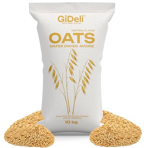 GiDeli Avena totale, 10 kg, mangime per cavalli, mangime naturale, per animali, fonte di energia naturale per cavalli e pollame