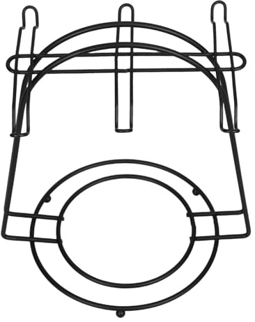 TOKIDNY Portabicchieri in Metallo Nero con Base Rotonda Stabile Supporto Porta Tazze da Caffè e Sottobicchieri Espositore Compatto per 6 Tazze e Piattini per Cucina e Sala da Pranzo