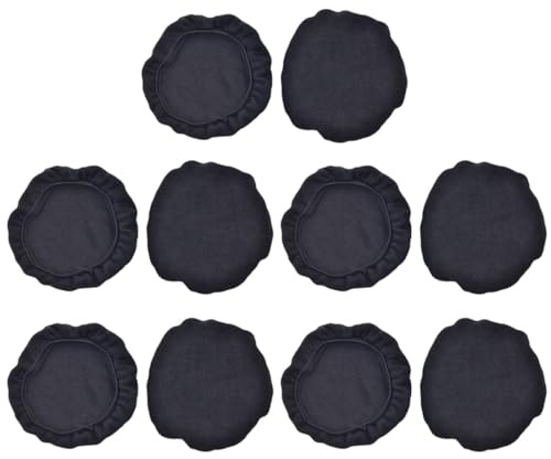 GAROZATION 10pcs Black Small Headphone Dust Covers 6.5-8cm Earmuffs Compatible with Headset Ear Cushions Protective Covers for Electronics