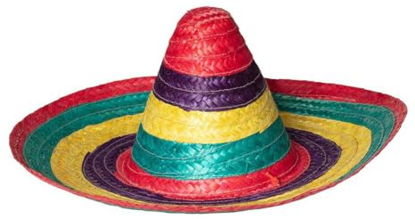Boland 95460 - Sombrero Puebla, Durchmesser 49 cm, Mehrfarbig, Hut, Mexiko, Mexikaner, Accessoire, Karneval, Mottoparty