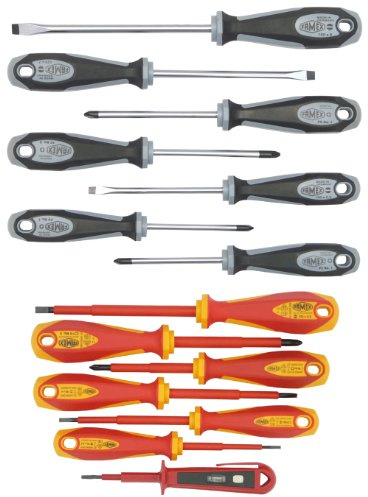 Famex Werkzeug 7747-14 Sparset Schraubendreher für Werkstatt und Elektrik, 14-teilig