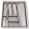 ORGA-BOX® II Besteckeinsatz für Nobilia 50er Schublade bis 07/2012 (462 x 405 mm BITTE MESSEN SIE IHR SCHUBLADENINNENMAß!) silbergrau