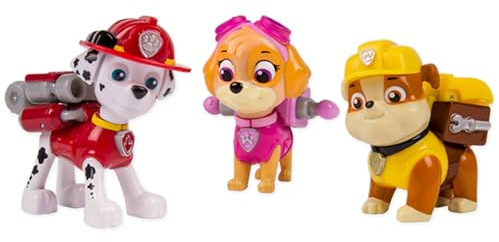PAW Patrol 6024060-1 Action Pack Pup Figuren 3er Set - Version 1 (Marshall, Rubble, Skye)