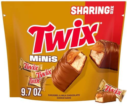 Twix Caramel Minis Size Chocolate Cookie Bar Candy 9.7-Ounce Bag