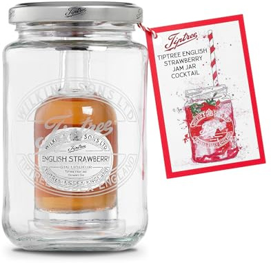 Tiptree English Strawberry Gin Jam Jar Cocktail, 1x5cl