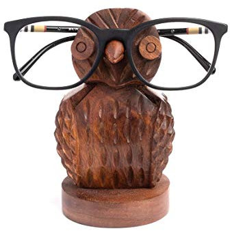 Matr Boomie Brillenhalter, handgefertigt, aus Sheesham-Holz, niedliche dekorative Eule, für Brillen