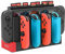 FYOUNG Cargador de controlador de interruptor y soporte para tarjetas de juego compatible con Nintendo Switch/Switch modelo OLED, base de carga para Joycon y accesorios de almacenamiento de juegos