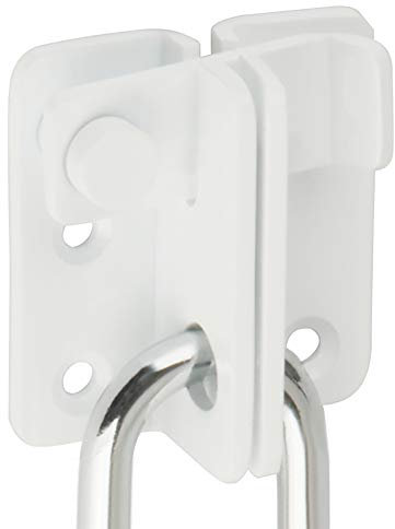 Sayayo Chiavistello Catenaccio Porta Serratura Porta Con Foro Per Lucchetto, Solido Acciaio Inossidabile, Bianco, EMS3005-W
