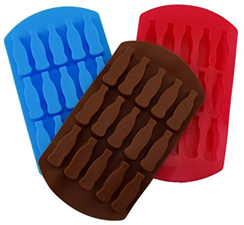 Mould NLIAN- 3PCS Silicone Chocolate, 15 Cavities Food-Grade Coke Bottle Shape Molds Perfect Kitchen Baking Tray Candy Making Baking Molds for Jelly