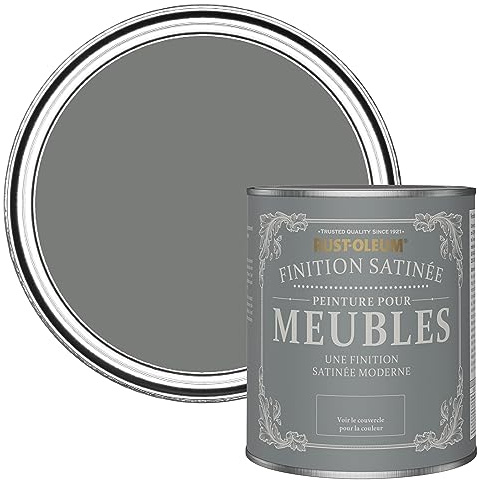 Rust-Oleum Grey Furniture & Skirting Board Paint in Satin Finish - Torch Grey 750ml