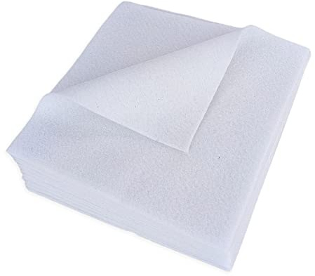 Jtnohx Weicher Filzstoff, Flexibler Bastelfilz, Filzplatten zum Basteln, 1,4mm dickes 15x15cm Farbig Filz für Nähprojekte und Diy (Weiß)