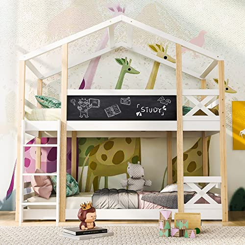 ZYLOYAL10 90 * 200cm Kinderhochbett mit Stauraumtreppe (Ohne Rutsche)