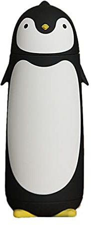 Stainless Steel Penguin Vacuum Insulated Tumblers Travel Mug Tea Water Bottle Coffee Flask for Home Office School (Black)