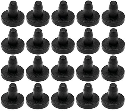 cyclingcolors 20x Embout de Tube à insérer Ø16mm x 6,5mm Plastique Bouchon Trou Tuyau Pied Meuble Chaise Finition Protection Cache, Noir