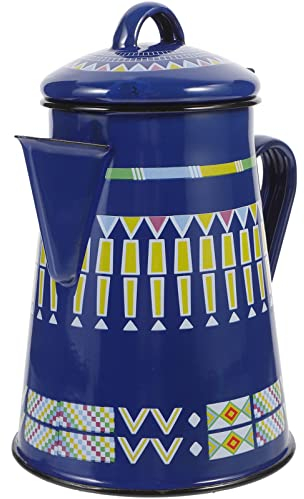 Kichvoe Enamel Coffee Pot Oil Tea Kettle Stovetop Water Kettle for Herbal Tea Rustic Design Easy to Use Efficient Boiling for Home Office Use