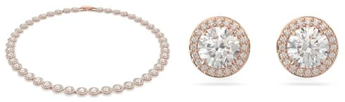 Swarovski Una Angelic Collana & bracciale, taglio rotondo, placcato oro rosa