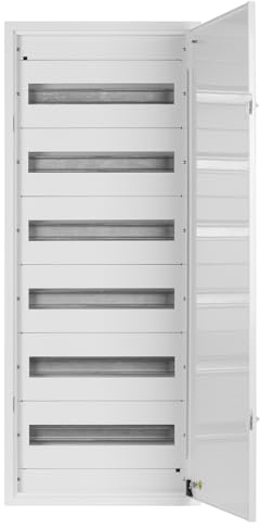 Doktorvolt Verteilerkasten Sicherungskasten Aus Metall Verteilerschrank Aufputz Stromverteiler Baustromverteiler 108 Module 6 Reihen IP30 1512