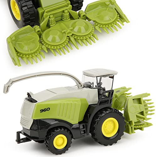 Tixiyu 1/42 juguete de cosechadora en miniatura de aleación y plástico, modelo de vehículo, juguete educativo para coche de granja (verde)