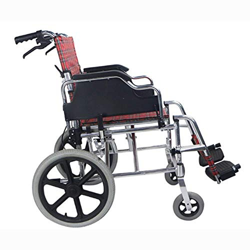 OLSKFUH Carrozzina Pieghevole Leggera per Anziani, Sedia a rotelle da Viaggio per disabili, Carrello per Anziani, Forniture mediche per Adulti