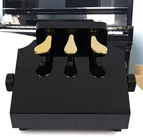 Klavier Pedal Extender,Kinder-Klavier-Hilfspedal,Pedalverlängerung Piano Pedaleffekt Bank mit 3 Pedalen,Höhenverstellbar,Geräuschloses Metallpedal für Klaviere, elektrische Klaviere und Flügel