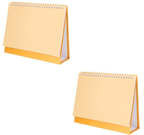HAPINARY 2 Sets Eleganter Handgemalter Tischkalender Großformatiger Umgedrehter Kalender Für Büronotizen Und Jahresplanung
