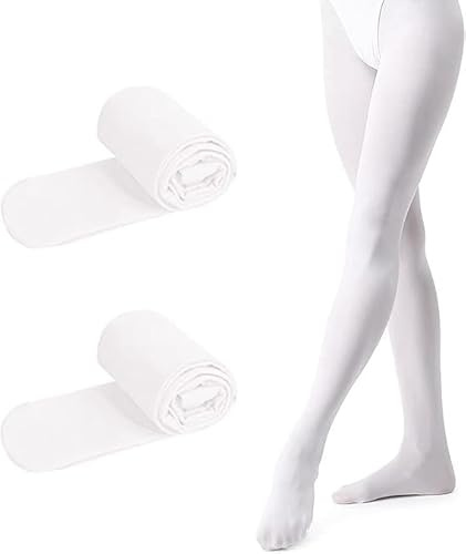 ONTYZZ Collant da Balletto per Danza Classica Bambina, Calze Ballerine Ginnastica Ritmica 90 Den