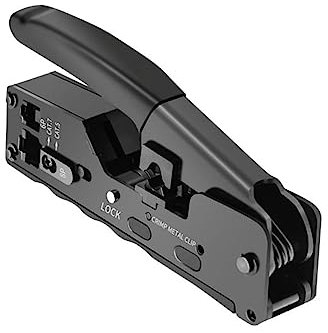 DOITOOL Multifunktionale RJ45 Netzwerkkabel Zange Kabelschneider Und Abisolierer Für Ethernet Und Telefonkabel Elektriker Werkzeug Für Präzise Und Installationen