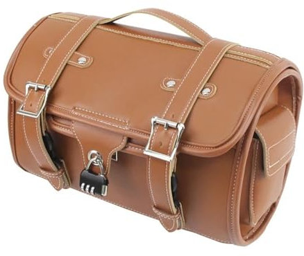 Motorrad Hecktasche Universal Motorrad Hecktasche Vintage Stil Rücksitz Leder Wasserdicht Motorradtasche