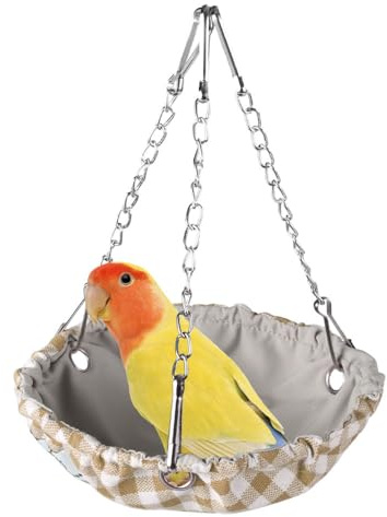DONGKER Vogel Hängematte, Hängende Vogelnest Schlafplätze, Vogel Schaukel Spielzeug für Sittiche, Mönchssittiche, Wellensittiche, Unzertrennliche, Kanarienfinken, Sittiche