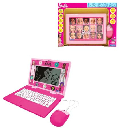 Lexibook, Barbie Ordinateur Éducatif Enfant, JC599BBi1