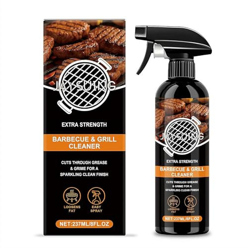 Grillreiniger, Grill- und Grillreiniger-Spray, 2025 leistungsstarker Ölfeind-Reiniger, 237 ml, extra starker Entfetter, entfernt eingebrannte Lebensmittel und eingebranntes Fett schnell