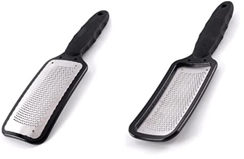 CALLARON Acero Inoxidable Negra Doble Cara para Callos Pies Exfoliante Removedor de Durezas Pedicura Uso