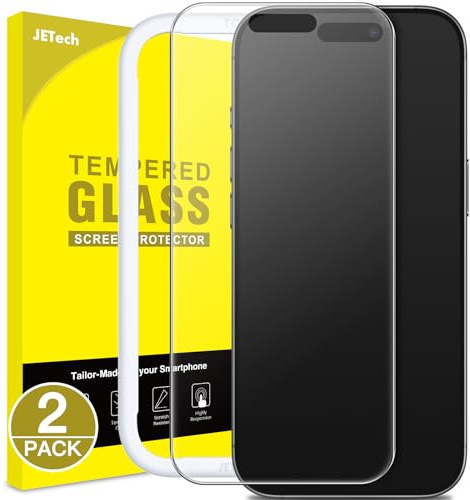 JETech Matte Skärmskydd för iPhone 17 Pro Max 6,9-Tum, Bländskydd 9H Härdat Glasfilm, Anti-Fingeravtryck, Smidig Beröring, Enkelt Installation, Skal-Vänligt, 2-Pack