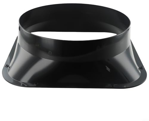 Eawfgtuw Flangia quadrata per condotto in plastica ABS per tubo da 100300 mm, parti di estrazione della cucina, accessori per ventola da bagno, raccordo per tubo di ventilazione, Coo(300 #)