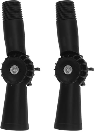 Drehbarer Gelenkadapter 2 Stück Kunststoff Schwarz 1, 8cm | Winkelgelenk für Verlängerungsstange, 160° Drehwinkel, Gewinde 2, 3cm, für Abzieher und Wischstange