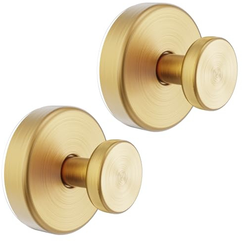 Bntuk Suction Cup Hooks for Door Wreaths, Vacuum Suction Wreath Hanger for Front Door Window Glass, Bath Robe Looafh Shower Hooks for Inside Shower - 2 Pack, Gold1