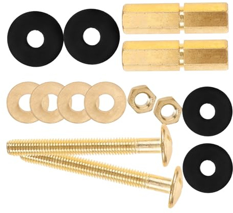 STAHAD Bulloni e Guarnizione per Serbatoio del Water Kit di Ricambio per Wc Accessori Fissaggio Sedile e Cassetta Bagno