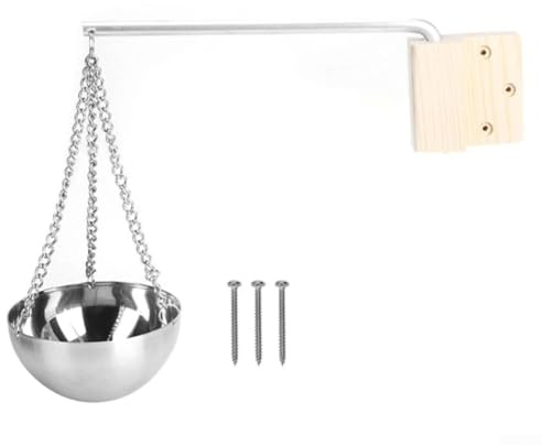Sauna Essential Oil Holder Bowl with Metal Chain and Wood Mount for Traditional and Infrared Sauna Applications