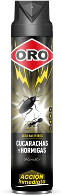 ORO Insecticida Rastreros - Contra cucarachas, hormigas y otros bichos rastreros - Acción inmediata y máxima eficacia - Para interiores y exteriores - 750 ml