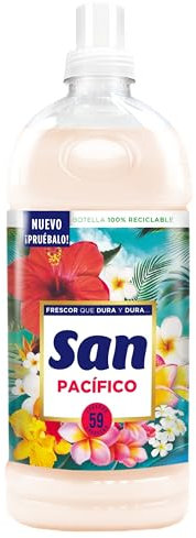 SAN | Suavizante Ropa Lavadora Líquido Concentrado | Fragancia Duradera Pacífico | 59 Lavados