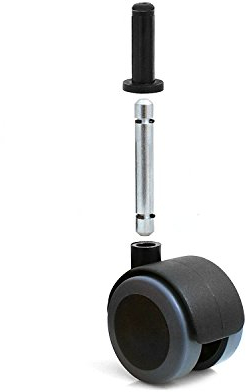 Design61 4er Set Möbelrolle Gummirolle Lenkrolle Laufrolle Bodenschutz Ø 50mm Rollen mit Hülse + Stift Nur im Komplett-Set kompatibel