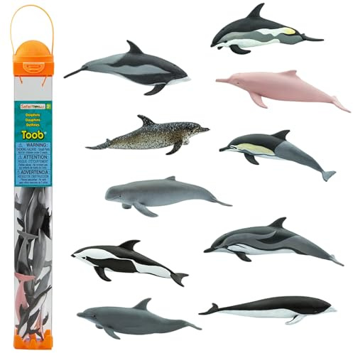 10 Miniatur-Delfinfiguren | Ungiftig und BPA-frei | Für Kinder ab 3 Jahren geeignet | Safari Ltd