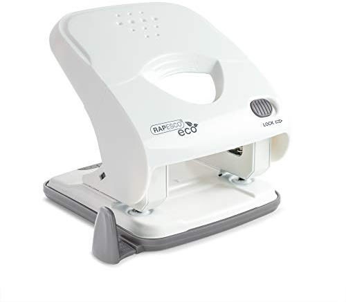 Rapesco 1526 ECO X5-40ps Less Effort 2-Fach Locher, 40 Blatt Kapazität, Soft Weiß