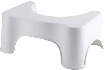 True Face Toilet Stool Squat Adult 7-Inch White Toilet Stool | Squatty Potty for Adults, Bathroom Step Up Stool, Plastic Stool for Bloating & Constipation Relief, Ideal for Better Posture