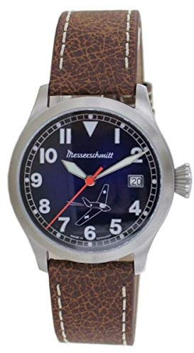 Messerschmitt Aristo Herren Uhr Fliegeruhr Komet ME-163BLN Leder