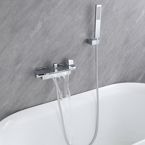 Badewannenarmatur Wasserfall Mit Brause Armatur Badewanne Mischbatterie Mit Brause Wannenarmatur,Wannenarmatur Wasserfall,Armatur Badewanne Set, Messing Badewannenarmaturen (chrom)