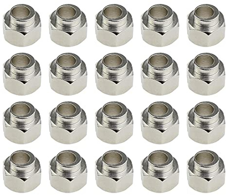 Create idea Exzenterabstandshalter, 5 mm, M5-Bohrung, Karbonstahl, vernickelt, passend für V-Nut-Rad, Aluminium-Extrusion, 3D-Drucker, Repra CNC, 20 Stück