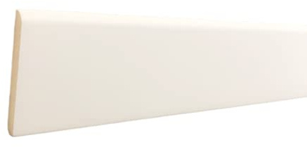 MadeInNature Plinthe en médium prépeinte blanche de très grande qualité – fabrication FRANCAISE – différentes dimensions et finitions (Hauteur 12cm finition arrondi 1.2ml / plinthe, 8 ml)