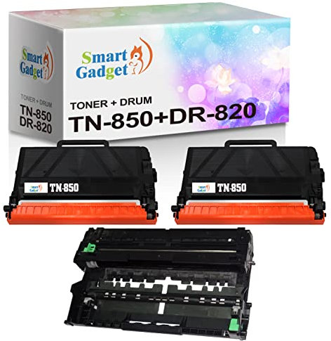 Smart Gadget Cartucho de tóner y tambor compatible TN-850 DR-820 | Uso con impresoras MFC-L5900DW HL-L6200DW HL-L6200DWT MFC-L5900DW MFC-L5800DW DCP-L5500DN | 2 tóner + 1 tambor